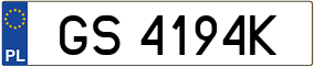 Trailer License Plate